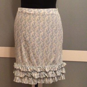 Vintage 90s GUESS Floral Ruffled Bottom Skirt Size 30(M)